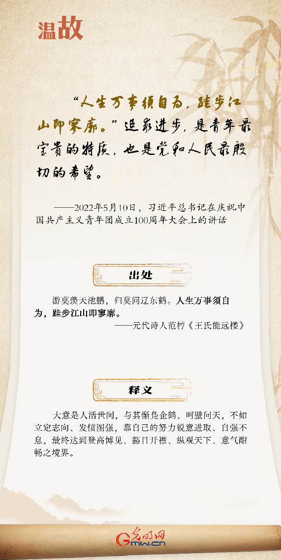 海報丨習(xí)近平總書記這樣用古語勉勵新時代青年