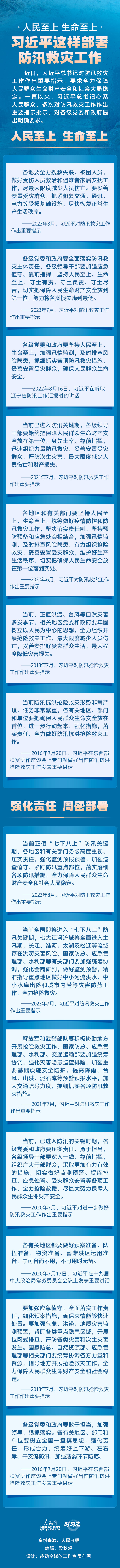 人民至上 生命至上 習近平這樣部署防汛救災工作